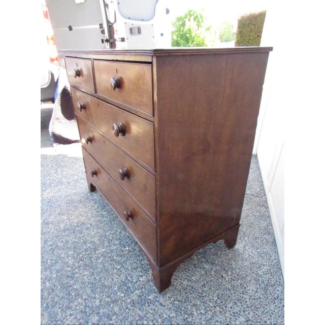 English Antique English Oak Chest of Drawers For Sale - Image 3 of 18