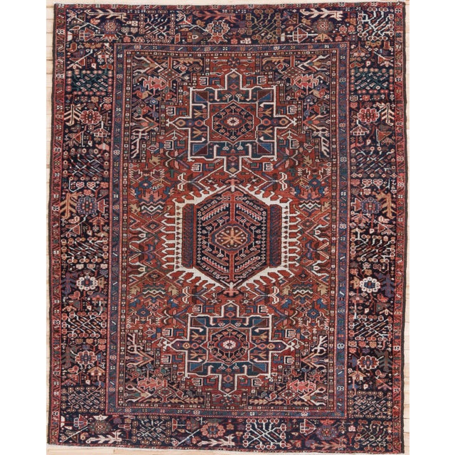 Textile 1930s Vintage Karadja Rug- 4′1″ × 6′2″ For Sale - Image 7 of 7
