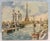 Paint Vintage Miniature Harbor Scene Painting of Paris, France With Eiffel Tower Signed j.s. Reilly For Sale - Image 7 of 7