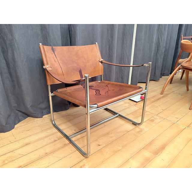Admiral armchair designed by Karin Mobring for IKEA from the 1970s. In original condition. The chrome is in very good...