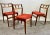 Danish Mid-Century Modern Teak Dining Chairs W Rust Red Dotted Upholstery, Set 6 For Sale - Image 4 of 13