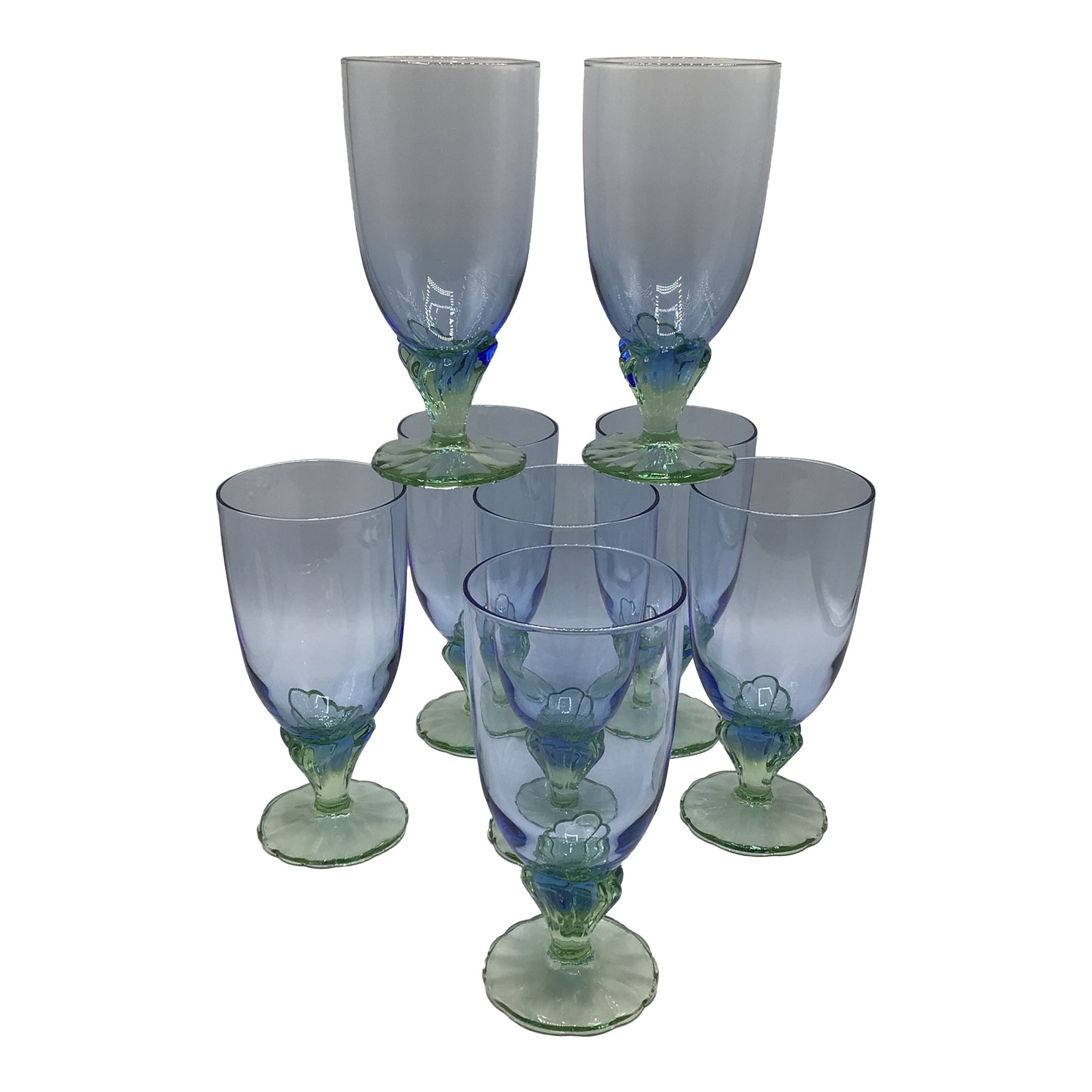 Bormioli Rocco Bahia Blue and Green Ice Tea Glasses-Set of 8  display picture 1
