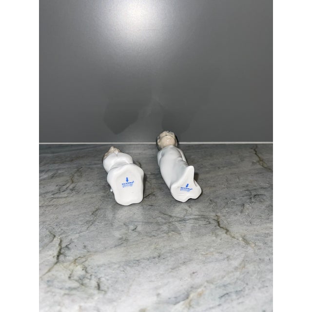 1980s Lladro Mini Angels Porcelain Hanging Figurines - Set of 2 For Sale - Image 5 of 5