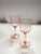 Glass Vintage Pink Glassware Set- 2 Wine Glasses & 2 Footed Tumblers For Sale - Image 7 of 12