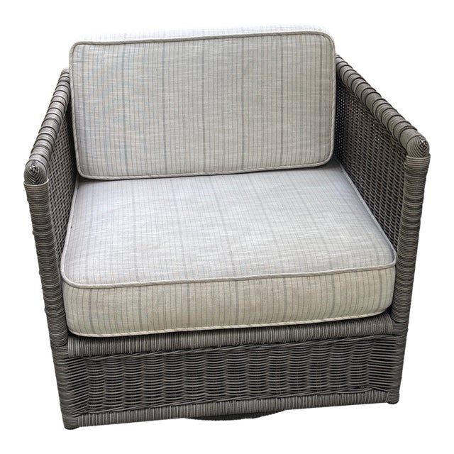 Outdoor Serena and Lily Pacifica Chairs - 2 Swivel and 2 Stationary, Attributed For Sale