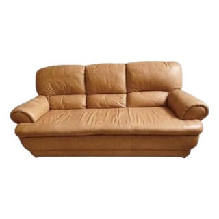 Chateau d'Ax Italian Leather 3 Seater Sofa Y2k For Sale