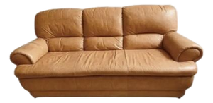 Chateau d'Ax Italian Leather 3 Seater Sofa Y2k