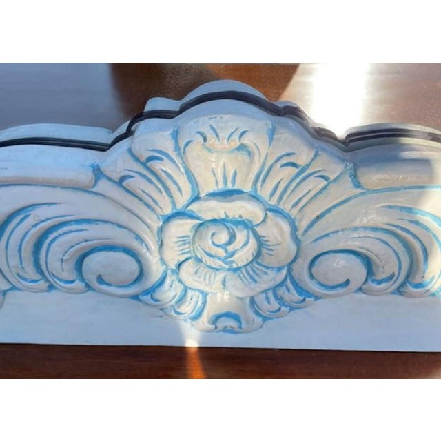 French Country Vanity With Mirror & Stool - Set of 2 For Sale - Image 4 of 5