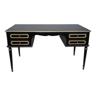 Vintage Black Ebonized Louis XVI Writing Desk ~ French For Sale