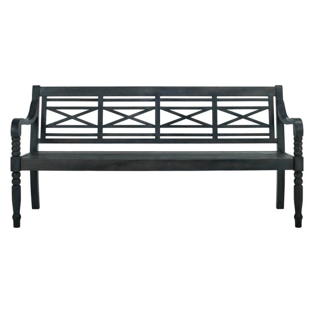 Lloyd Bench in Dark Slate Grey For Sale - Image 9 of 9