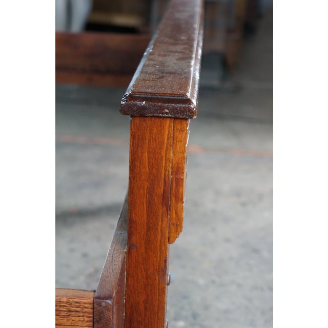 Antique 19th Century Victorian Eastlake Carved Oak Queen Size Bed Frame For Sale - Image 4 of 18