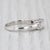 0.87ctw Princess Diamond 3-Stone Engagement Ring 14k White Gold Size 6.5 For Sale - Image 4 of 8