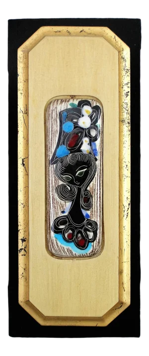 1960s Fantoni-Style Ceramic Wall Plaque