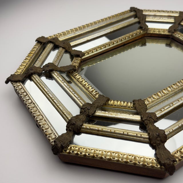 Vintage Octagonal Murano Mirror, Italy, 1950s For Sale - Image 12 of 18