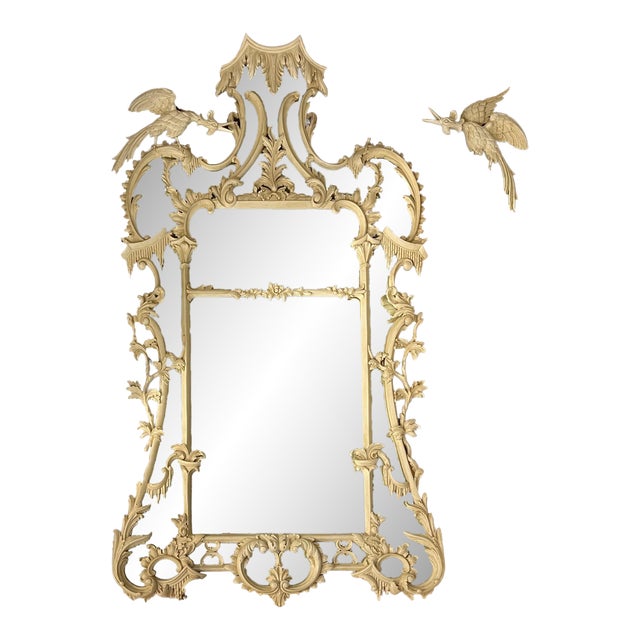Jonathan Sainsbury Carved Chippendale “Ho Ho” Pier Glass Mirror – Good Condition For Sale