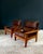 1960s Mid-Century Modern Leather and Teak Lounge Chairs, 1960s, Set of 2 For Sale - Image 5 of 18