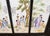 Large Japanese Meiji Porcelain Carved Screen Room Divider For Sale - Image 10 of 11