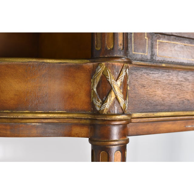 Contemporary French Style Fluted Leg 2-Piece Display Cabinet For Sale - Image 12 of 12