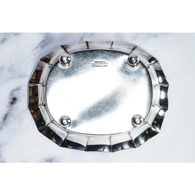 Lovely Solid Sterling Silver Antique Tiffany & Co Jewelry Trinket Tray Ball Feet For Sale - Image 10 of 11