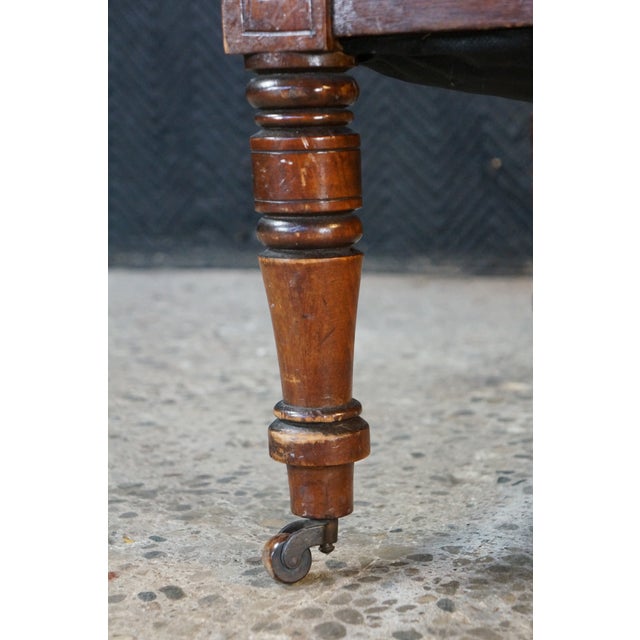 Wood Antique Victorian Eastlake Walnut Ball & Stick Settee Loveseat Corner Chair 34" For Sale - Image 7 of 18