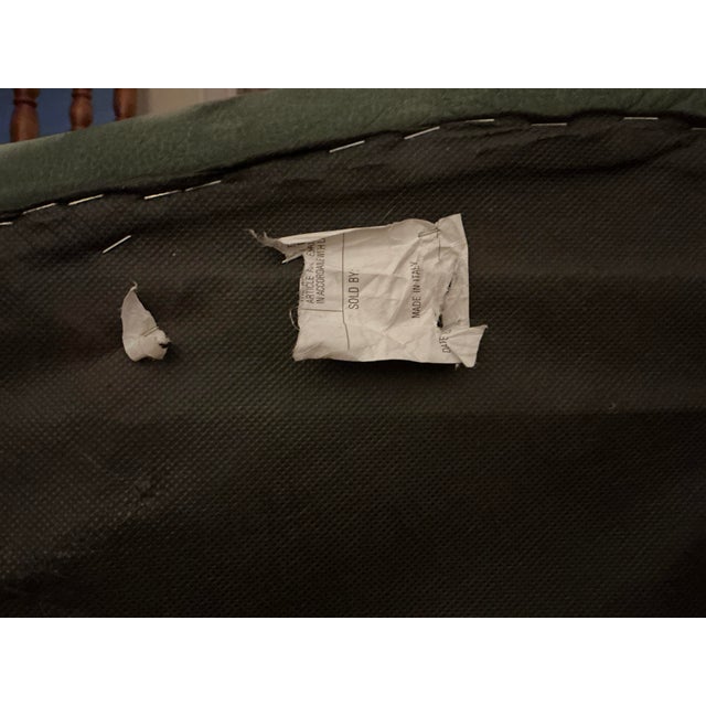 1990's Natuzzi Suede Lounge and Ottoman For Sale - Image 13 of 13