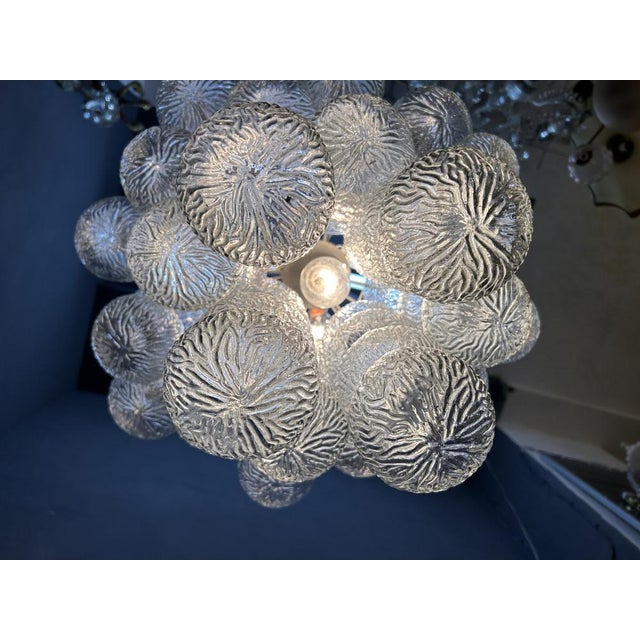 Murano Glass Bubble Chandeliers, Italy, 1980s, Set of 2 For Sale - Image 9 of 10