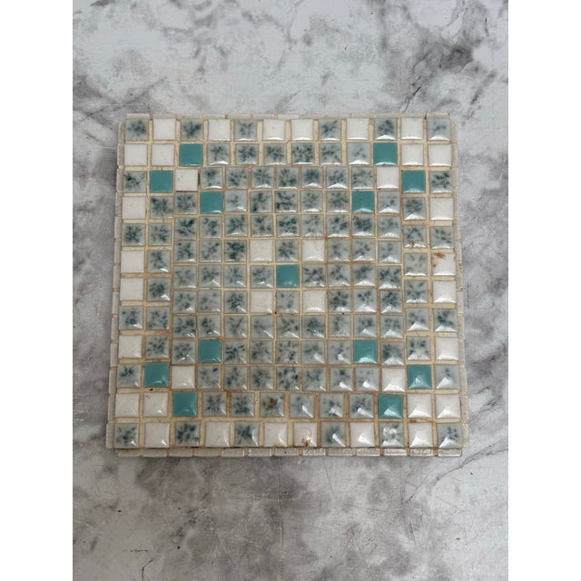 1970s Midcentury Mosaic Tile Hot Plate or Candle Tray For Sale - Image 5 of 5