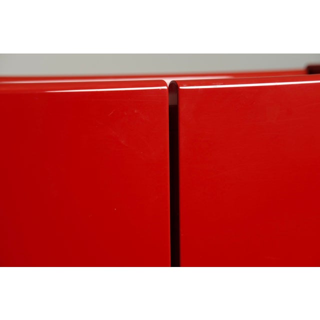 Bramante Red Lacquered Highboard by Kazuhide Takahama for Studio Simon, 1973 For Sale - Image 4 of 13