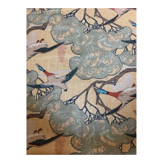 Flying Ducks Sand by Mulberry Designer Fabric 2 3/8 Yards For Sale