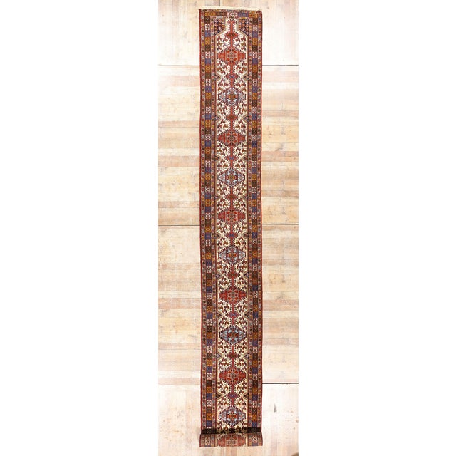 Vintage Persian Shiraz Rug Runner, 03'01 X 28'01 For Sale - Image 10 of 10