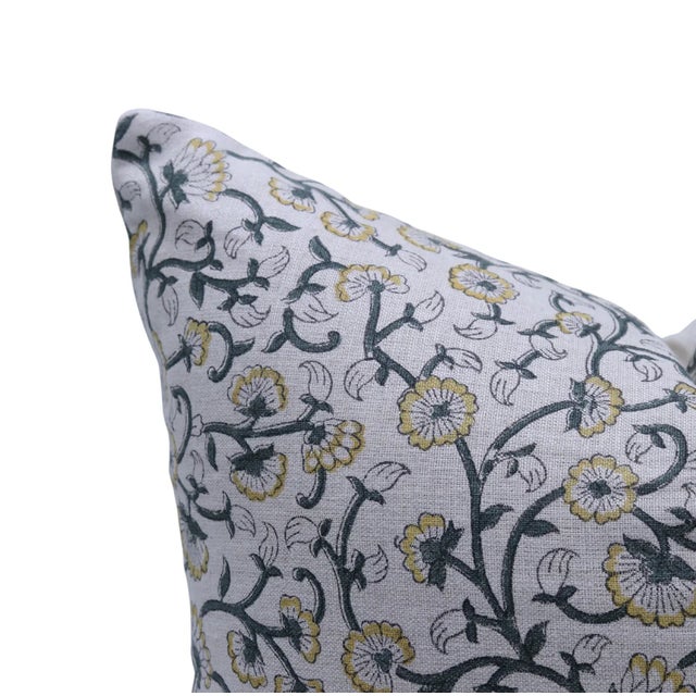 Farmhouse Fabdivine Handcrafted Cushion Cover 18x18 Inch Traditional Block Print - Himachal For Sale - Image 3 of 4