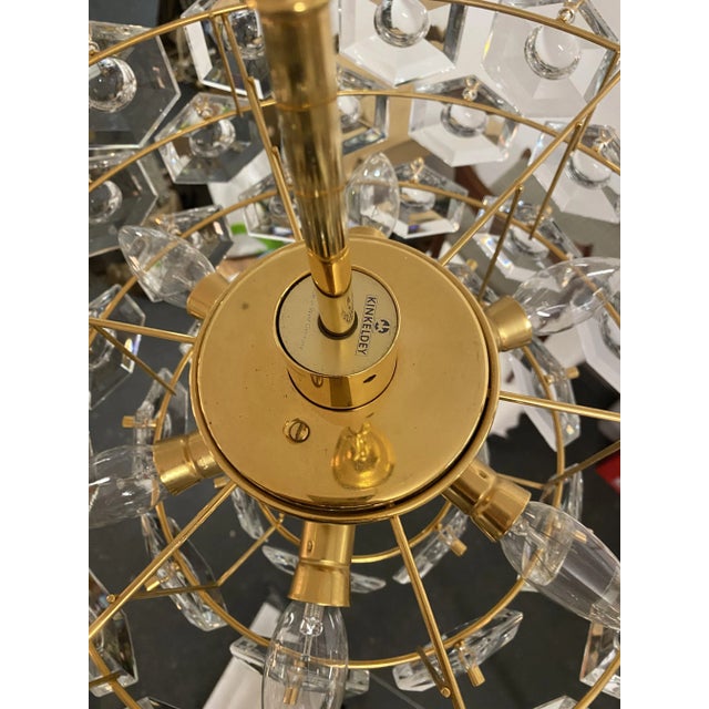 Kinkeldey Large Mid-Century Chandelier from Kinkeldey For Sale - Image 4 of 12