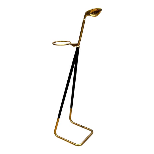 1950s Sculptural Brass Umbrella Holder Style Ico Parisi Italy For Sale