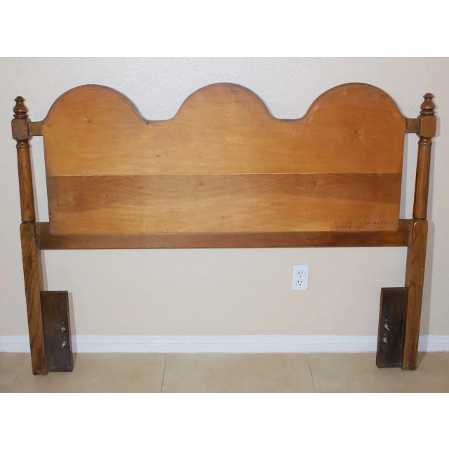 1960s Vintage 1960s Midcentury Walnut Twin Size Headboard - Retro Bedroom Decor For Sale - Image 5 of 8