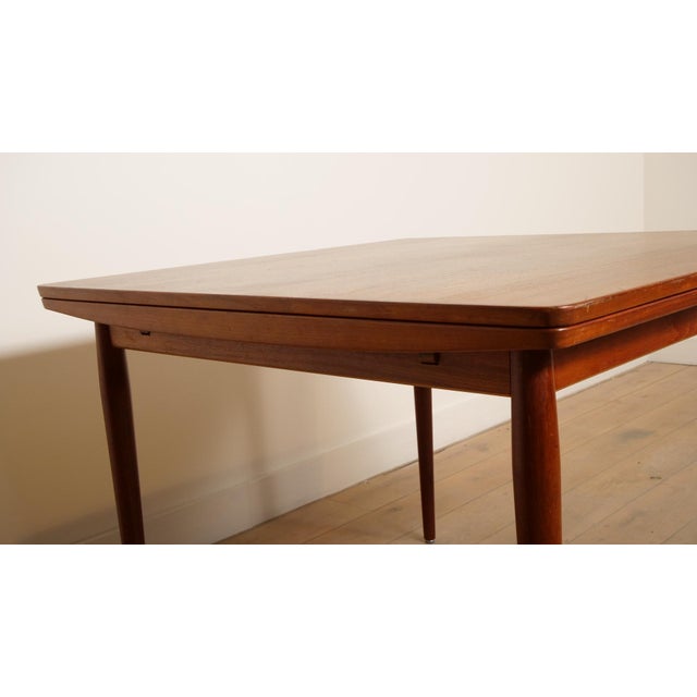 Vintage Extendable Dining Table in Teak For Sale - Image 6 of 13