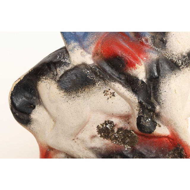 Vintage Americana Carnival Chalk Chalkware George Washington on Horseback Patriotic Sculpture / Figurine For Sale - Image 13 of 16