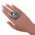 sz9 Large Vintage Navajo turquoise nugget ring in silver For Sale - Image 9 of 10