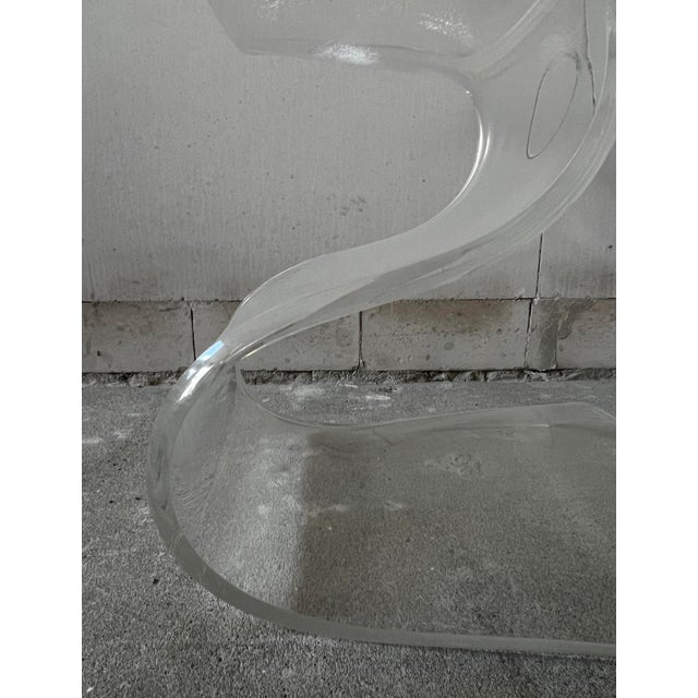 Sculptural Acrylic Glass Chairs from Michel Dumas, Set of 4 For Sale - Image 9 of 10