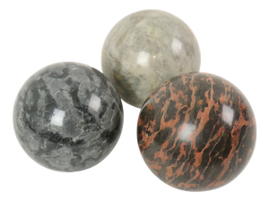Large Polished Marble Spheres, 1980s, Set of 3
