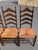 Vintage Ladder Back Chairs With Rush Seats- Set of 4 For Sale In Washington DC - Image 6 of 11