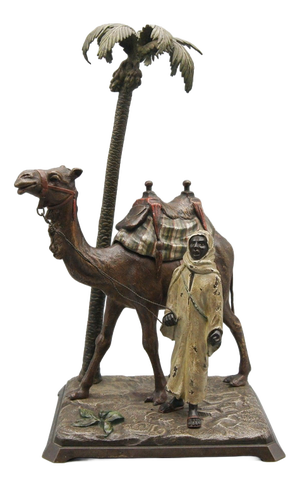 Antique Man with Camel by Franz Bergman, 1890s