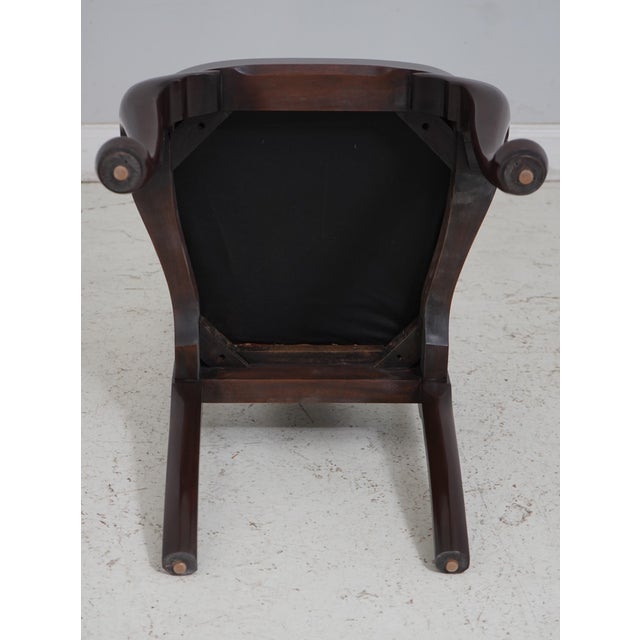 Set of 8 Stickley Damask Upholstered Mahogany Dining Chairs For Sale - Image 11 of 12