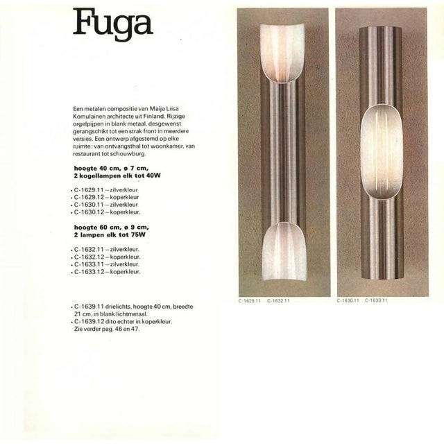 Metal Fuga Wall Sconces in Copper by Maija Liisa Komulainen for Raak, 1950s, Set of 2 For Sale - Image 7 of 8