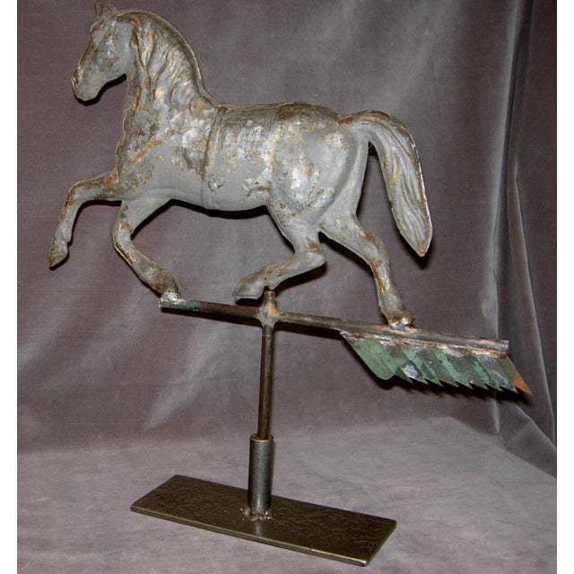 Vintage Horse on Arrow Weathervane on Stand For Sale - Image 4 of 5