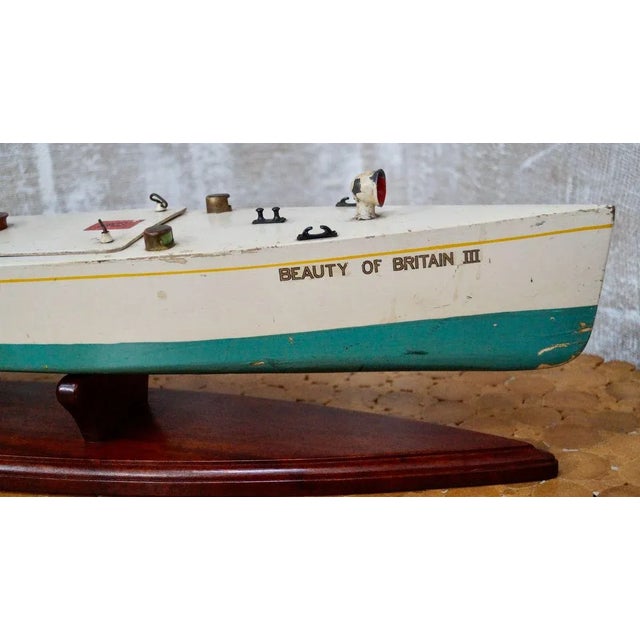 1930s Bassett Lowke Model Motor Boat by Bing British, 1932 For Sale - Image 5 of 14