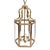 Antique Large Brass Hexagonal Hall or Entry Lantern For Sale