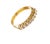 This exquisite 18K yellow gold and round diamond half hoop eternity band, weighing 2.8 grams, size 5 can be resized to fit...
