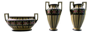 Jugendstil Set by Charles Catteau for Boch-Keramis La Louvière, 1920, Set of 3