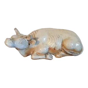 18th/19th Century Chinese Porcelain Ox Model in White Glaze