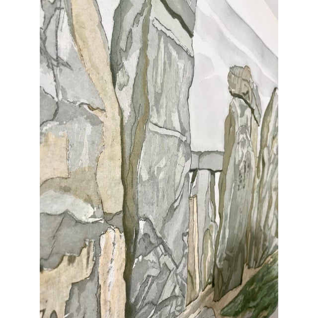 American Philip Pearlstein, Large American Modern Stonehenge Landscape Aquatint Etching Philip Pearlstein, 1979 For Sale - Image 3 of 5